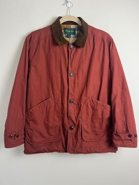 J. Crew Men's XL Rust Oarsman Corduroy Lined Field Chore Barn Jacket
